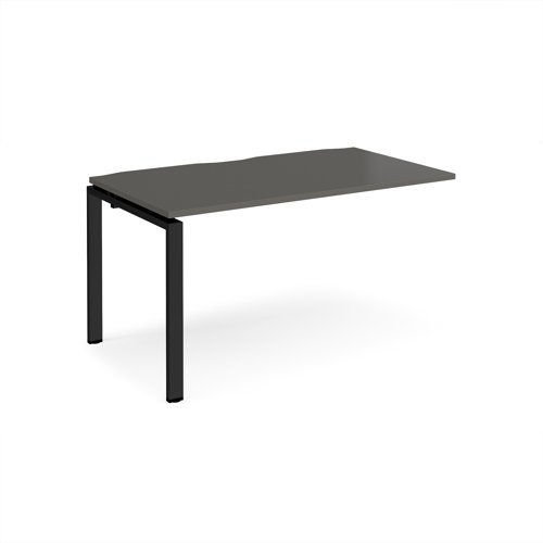 Adapt add on unit single 1400mm x 800mm - black frame storm grey top - E148-AB-K-OG