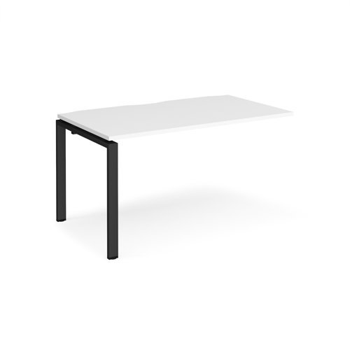 Adapt add on unit single 1400mm x 800mm - black frame White Top - E148-AB-K-WH