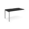 Adapt add on unit single 1400mm x 800mm - silver frame black top - E148-AB-S-BK