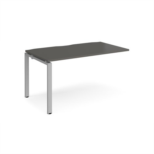 Adapt add on unit single 1400mm x 800mm - silver frame storm grey top - E148-AB-S-OG