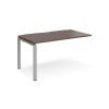 Adapt add on unit single 1400mm x 800mm - silver frame Walnut top - E148-AB-S-W