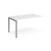 Adapt add on unit single 1400mm x 800mm - silver frame White Top - E148-AB-S-WH