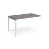 Adapt add on unit single 1400mm x 800mm - white frame Grey Oak Top - E148-AB-WH-GO