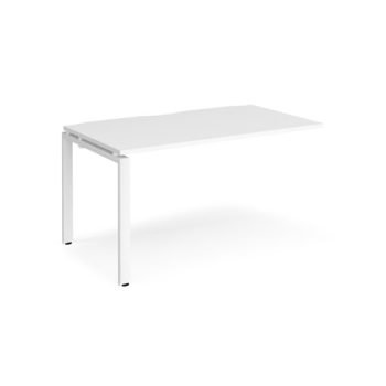 Adapt add on unit single 1400mm x 800mm - white frame White Top - E148-AB-WH-WH