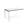 Adapt add on unit single 1400mm x 800mm - white frame White Top black edge - E148-AB-WH-WK