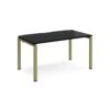 Adapt single desk 1400mm x 800mm - green frame black top - E148-GN-BK