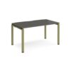 Adapt single desk 1400mm x 800mm - green frame storm grey top - E148-GN-OG