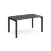 Adapt single desk 1400mm x 800mm - black frame storm grey top - E148-K-OG