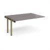 Adapt add on unit single 1600mm x 1200mm - green frame Grey Oak Top - E1612-AB-GN-GO