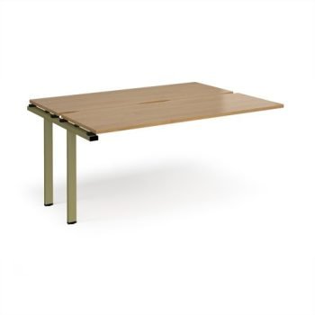 Adapt add on unit single 1600mm x 1200mm - green frame Oak Top - E1612-AB-GN-O