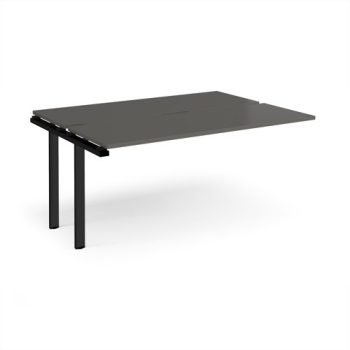 Adapt add on unit single 1600mm x 1200mm - black frame storm grey top - E1612-AB-K-OG