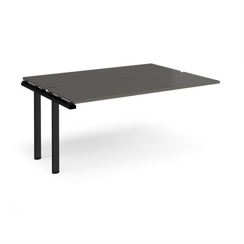 Adapt add on unit single 1600mm x 1200mm - black frame storm grey top - E1612-AB-K-OG