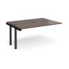 Adapt add on unit single 1600mm x 1200mm - black frame Walnut top - E1612-AB-K-W