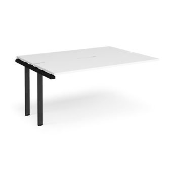 Adapt add on unit single 1600mm x 1200mm - black frame White Top - E1612-AB-K-WH