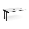 Adapt add on unit single 1600mm x 1200mm - black frame White Top black edge - E1612-AB-K-WK