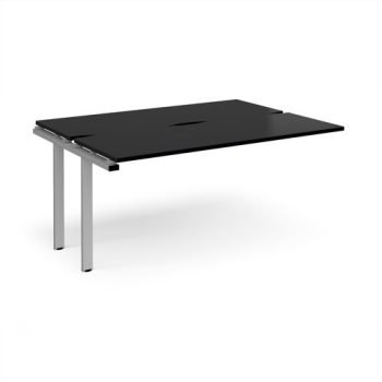 Adapt add on unit single 1600mm x 1200mm - silver frame black top - E1612-AB-S-BK