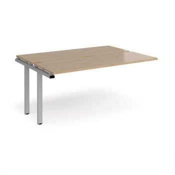 Adapt add on unit single 1600mm x 1200mm - silver frame Kendal Oak Top - E1612-AB-S-KO