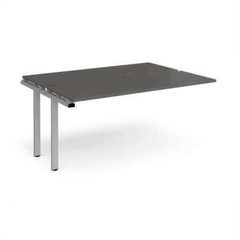 Adapt add on unit single 1600mm x 1200mm - silver frame storm grey top - E1612-AB-S-OG