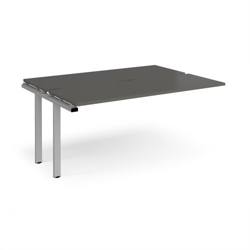 Adapt add on unit single 1600mm x 1200mm - silver frame storm grey top - E1612-AB-S-OG