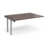 Adapt add on units back to back 1600mm x 1200mm - silver frame Walnut top - E1612-AB-S-W