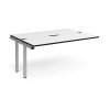 Adapt add on unit single 1600mm x 1200mm - silver frame White Top black edge - E1612-AB-S-WK