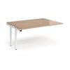 Adapt add on units back to back 1600mm x 1200mm - white frame Beech top - E1612-AB-WH-B