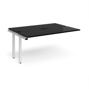 Adapt add on unit single 1600mm x 1200mm - white frame black top - E1612-AB-WH-BK