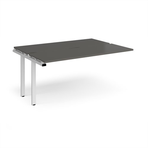 Adapt add on unit single 1600mm x 1200mm - white frame storm grey top - E1612-AB-WH-OG