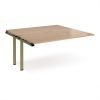 Adapt add on unit single 1600mm x 1600mm - green frame Beech top - E1616-AB-GN-B
