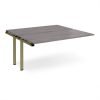 Adapt add on unit single 1600mm x 1600mm - green frame Grey Oak Top - E1616-AB-GN-GO