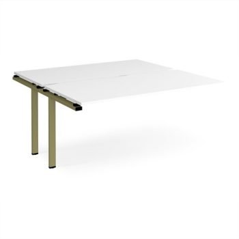 Adapt add on unit single 1600mm x 1600mm - green frame White Top - E1616-AB-GN-WH