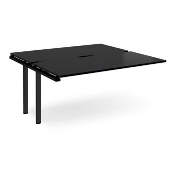 Adapt add on unit single 1600mm x 1600mm - black frame black top - E1616-AB-K-BK