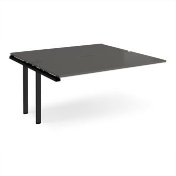 Adapt add on unit single 1600mm x 1600mm - black frame storm grey top - E1616-AB-K-OG