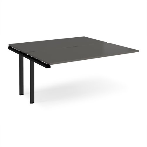 Adapt add on unit single 1600mm x 1600mm - black frame storm grey top - E1616-AB-K-OG