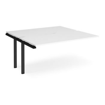 Adapt add on unit single 1600mm x 1600mm - black frame White Top - E1616-AB-K-WH