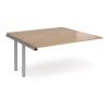 Adapt add on units back to back 1600mm x 1600mm - silver frame Beech top - E1616-AB-S-B