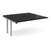 Adapt add on unit single 1600mm x 1600mm - silver frame black top - E1616-AB-S-BK