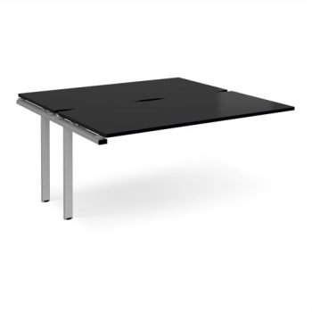 Adapt add on unit single 1600mm x 1600mm - silver frame black top - E1616-AB-S-BK