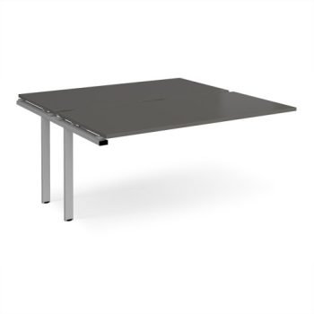 Adapt add on unit single 1600mm x 1600mm - silver frame storm grey top - E1616-AB-S-OG