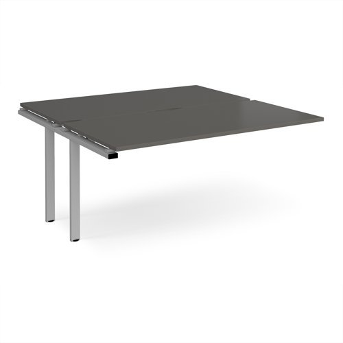 Adapt add on unit single 1600mm x 1600mm - silver frame storm grey top - E1616-AB-S-OG