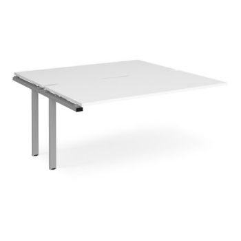 Adapt add on units back to back 1600mm x 1600mm - silver frame White Top - E1616-AB-S-WH