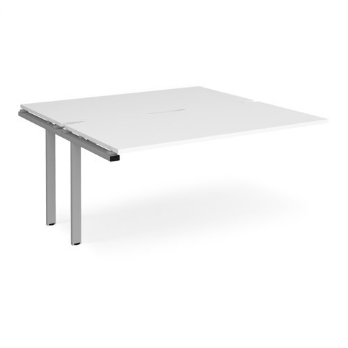 Adapt add on units back to back 1600mm x 1600mm - silver frame White Top - E1616-AB-S-WH
