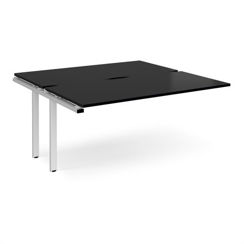 Adapt add on unit single 1600mm x 1600mm - white frame black top - E1616-AB-WH-BK