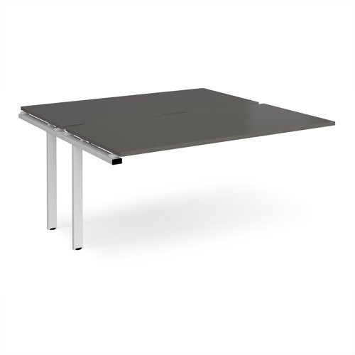 Adapt add on unit single 1600mm x 1600mm - white frame storm grey top - E1616-AB-WH-OG