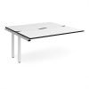 Adapt add on unit single 1600mm x 1600mm - white frame White Top black edge - E1616-AB-WH-WK