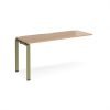 Adapt add on unit single 1600mm x 600mm - green frame Beech top - E166-AB-GN-B