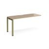 Adapt add on unit single 1600mm x 600mm - green frame Kendal Oak Top - E166-AB-GN-KO