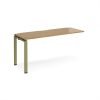 Adapt add on unit single 1600mm x 600mm - green frame Oak Top - E166-AB-GN-O