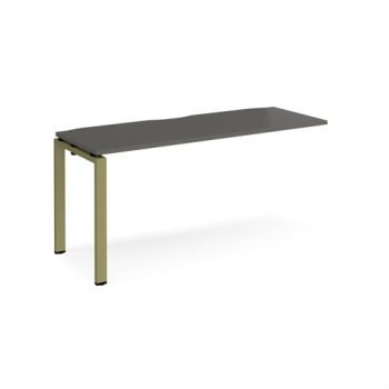 Adapt add on unit single 1600mm x 600mm - green frame storm grey top - E166-AB-GN-OG