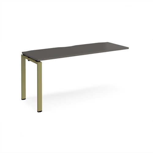 Adapt add on unit single 1600mm x 600mm - green frame storm grey top - E166-AB-GN-OG
